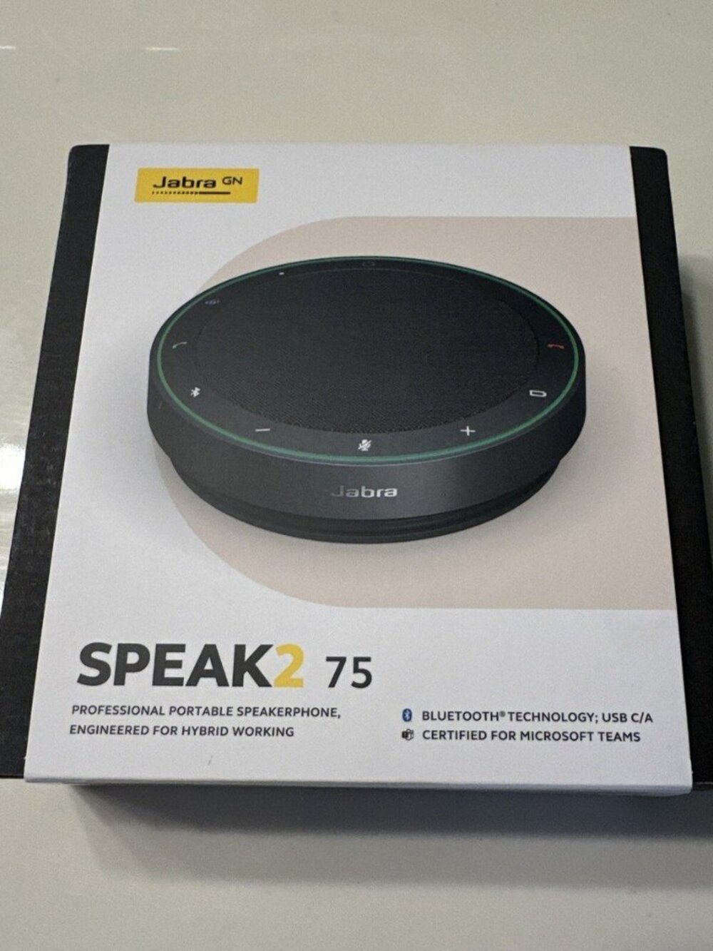 Jabra Speak2 75 MS Teams, Dark Grey Portable Speaker New In Box- Never Used